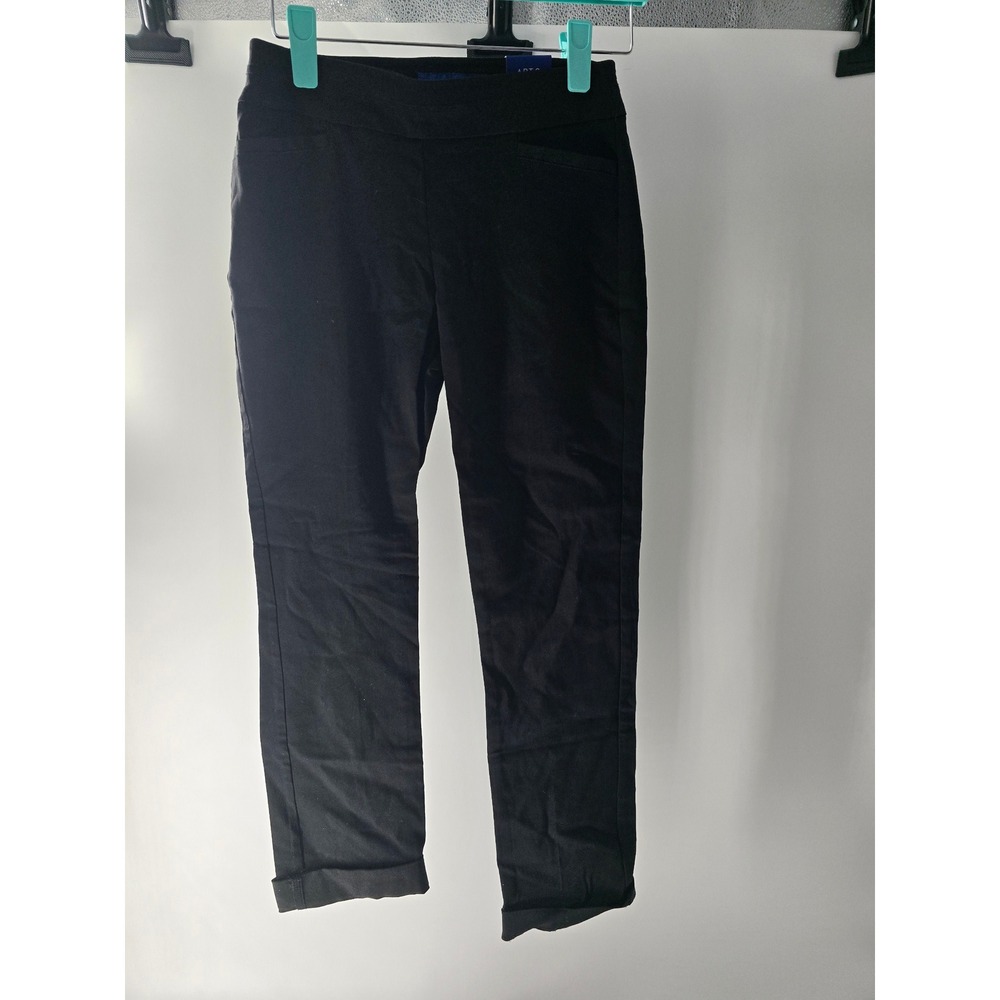 Apt. 9 Brynn Straight Leg Pants Womens‎ 4P Black Mid Rise Pull On WA73X056ES NEW